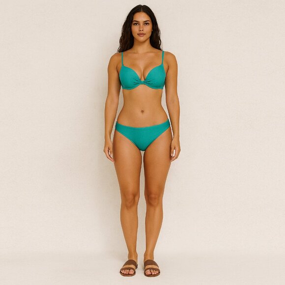 Green Rhinestone Jeweled Bikini Set b18 - Picture 7 of 7